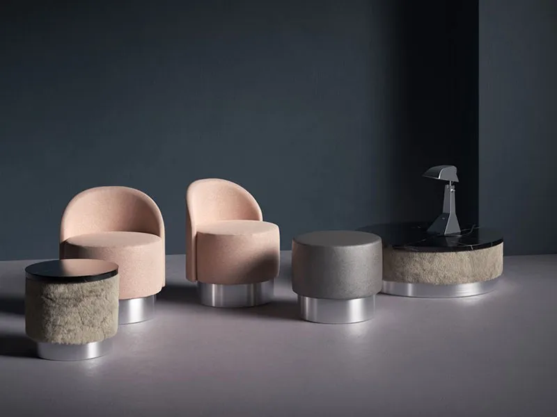 Pouf poggiapiedi Pastilles di Tacchini