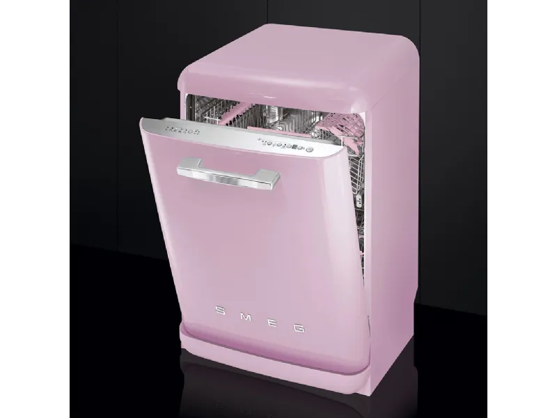 Lavastoviglie rosa a libera installazione LVFabor di Smeg