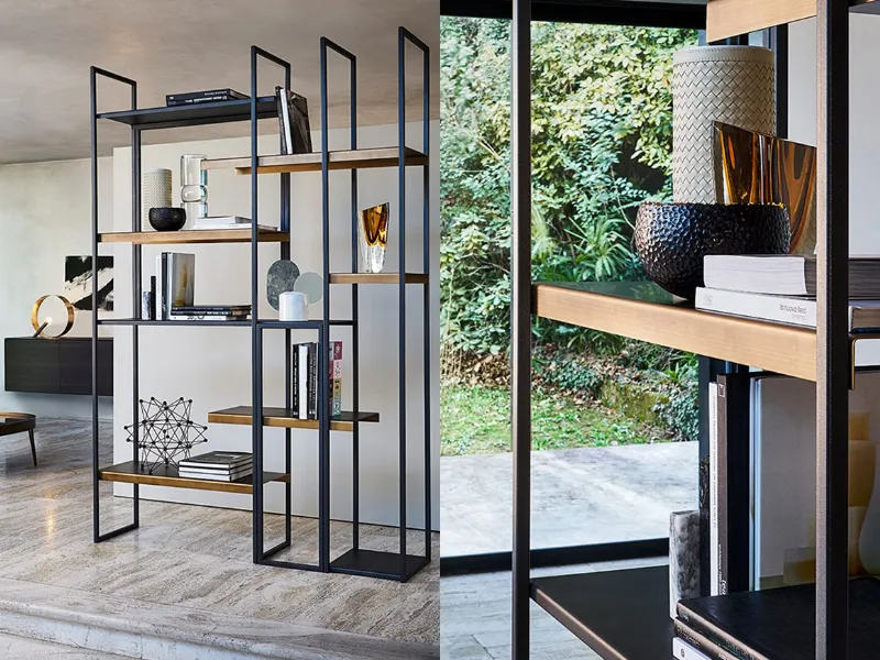 Libreria bifacciale Freewall di Riflessi