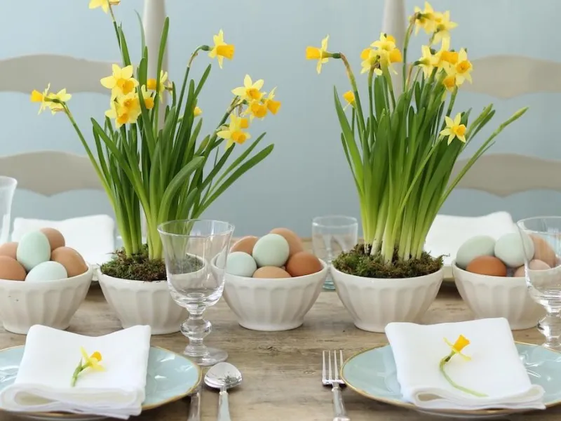 Fiori per la tavola di Pasqua