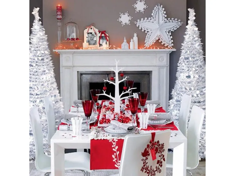 albero di natale bianco