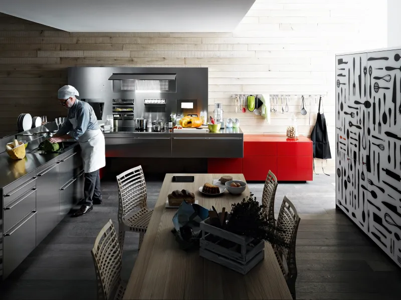 Ante per cucina in acciaio