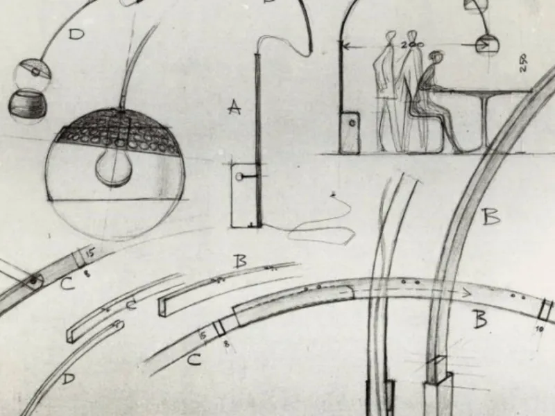 Lampada Arco castiglioni, il progetto