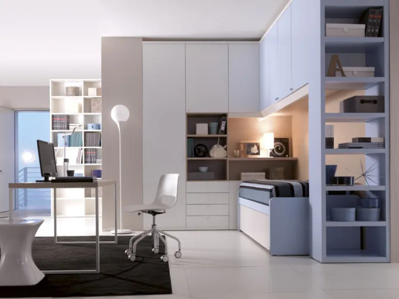 Doimo Cityline, ponte ad angolo con letti Giotto