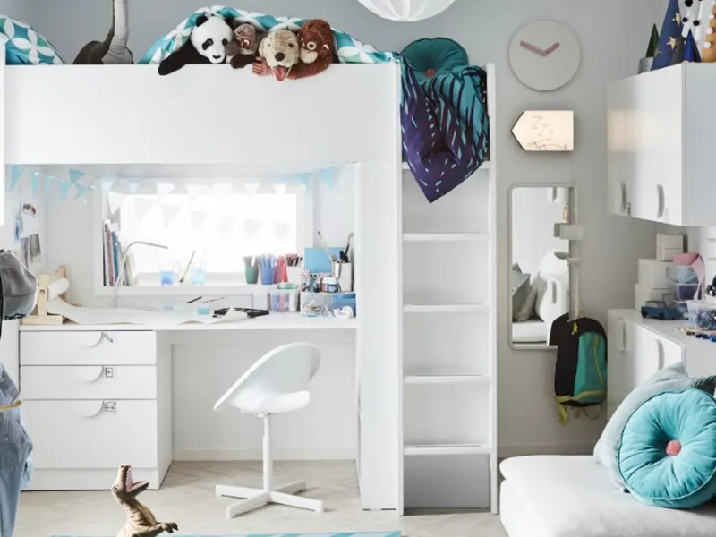 Cameretta con soppalco Smastad Ikea