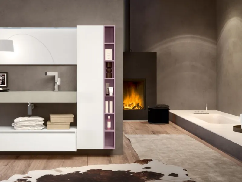 Mobile bagno con cassetti e colonna CHANGE 209 By Gruppo Geromin