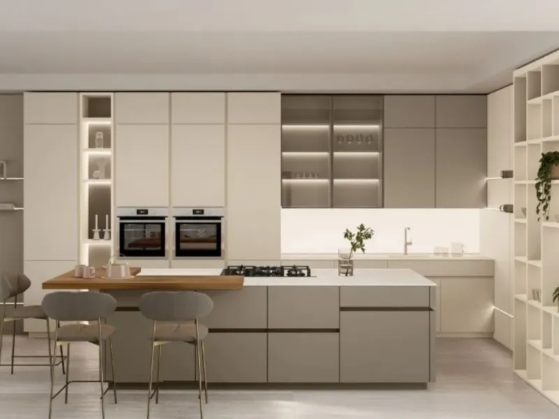 Armadi cucina con ampia capacità contenitiva per Iconica di Veneta Cucine