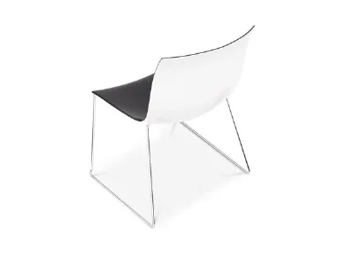 Sedia ergonomica con scocca bicolore