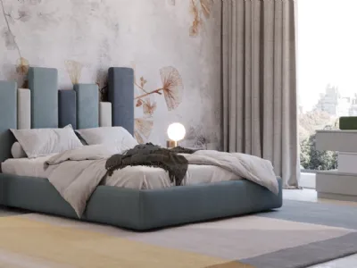 Letto con testata imbottita Giessegi