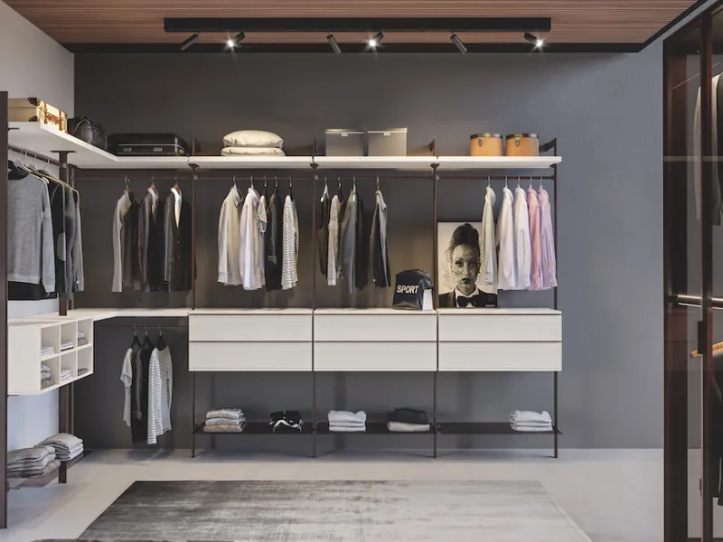 Cabina armadio con montanti Brown