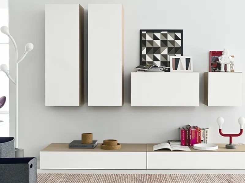 Pensili soggiorno moderno Calligaris Inbox Woods