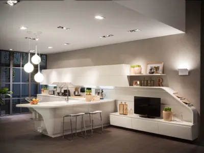 cucina e soggiorno come unico ambiente