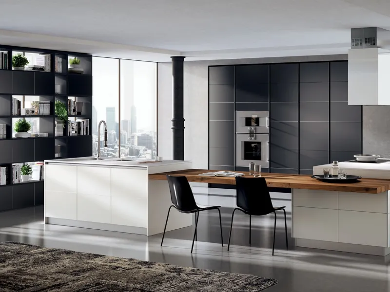 Colonne a tutt’altezza della cucina Tetrix di Scavolini