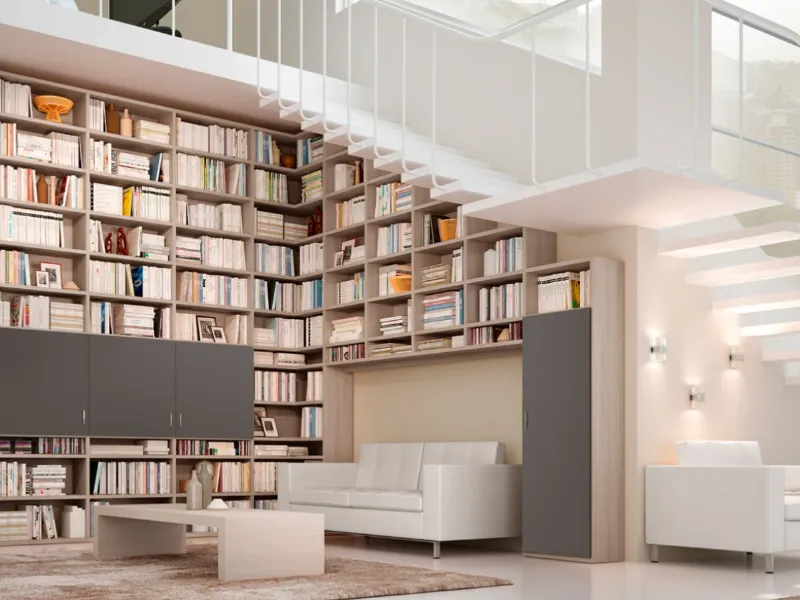 Libreria su misura 71D di Ferrimobili