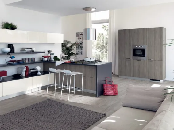 Cucina e soggiorno open space