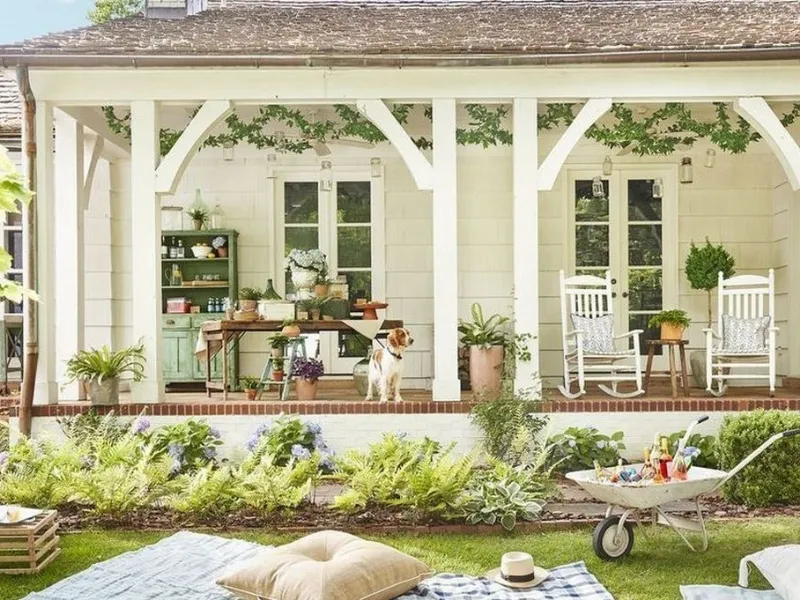 Una veranda in perfetto stile inglese