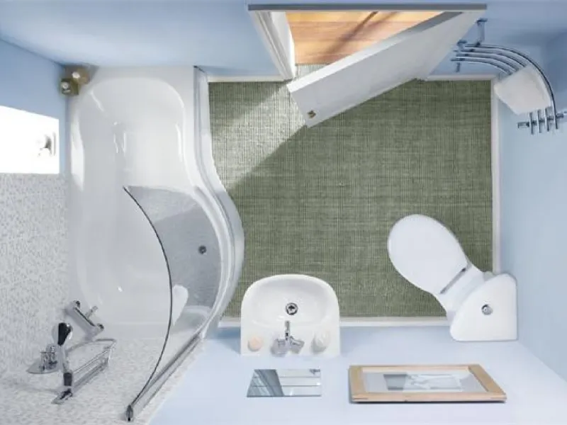 Progetto di un bagno moderno piccolo