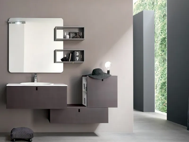 Comp. TR 30, metal Madreperlato - Oxford - Maniglia Incasso - TURCHESE System © Artesi
