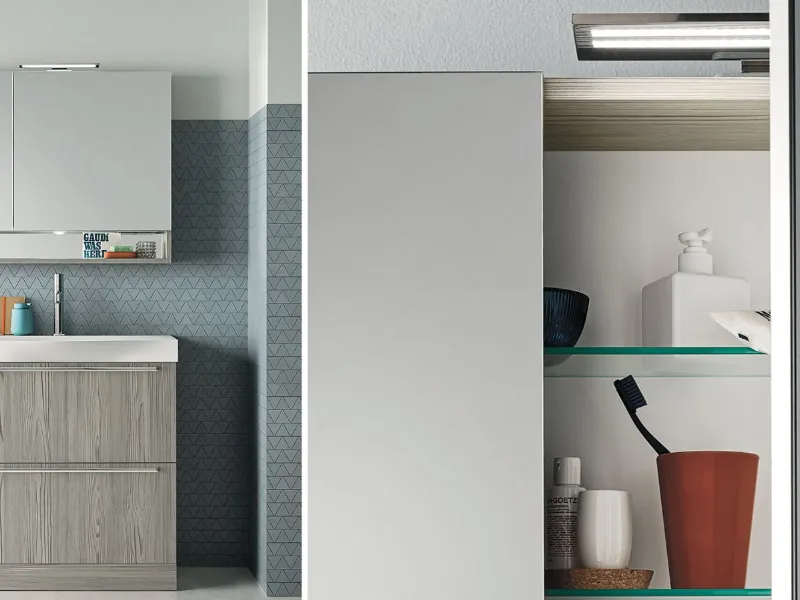 Arbi Arredobagno - Specchio Diva con contenitore