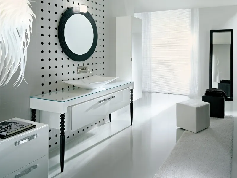 Bagno vintage bianco e nero dekò idea