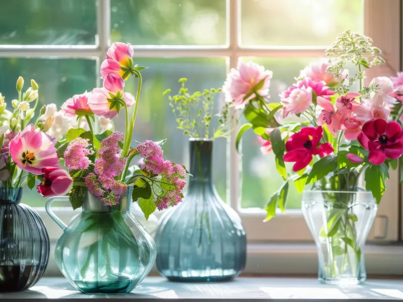 Fiori freschi in casa in primavera
