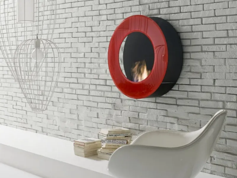 Circle di Biò fireplace si appende come un quadro