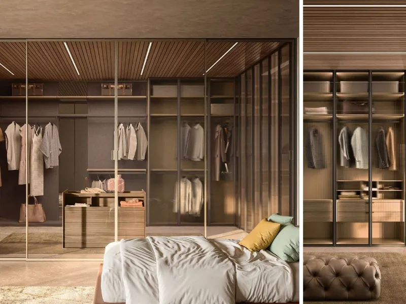 Zalf - Flexy SM2532: cabina armadio con illuminazione integrata