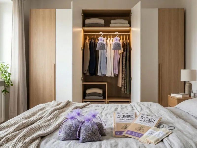 Sacchetti con lavanda e prodotti antitarme