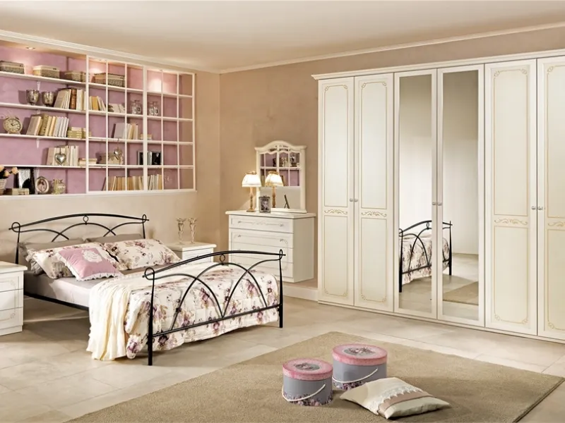 camera da letto tamburato bianco Adele Mondo convenienza