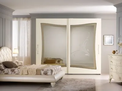 Una camera da letto in stile classico moderno