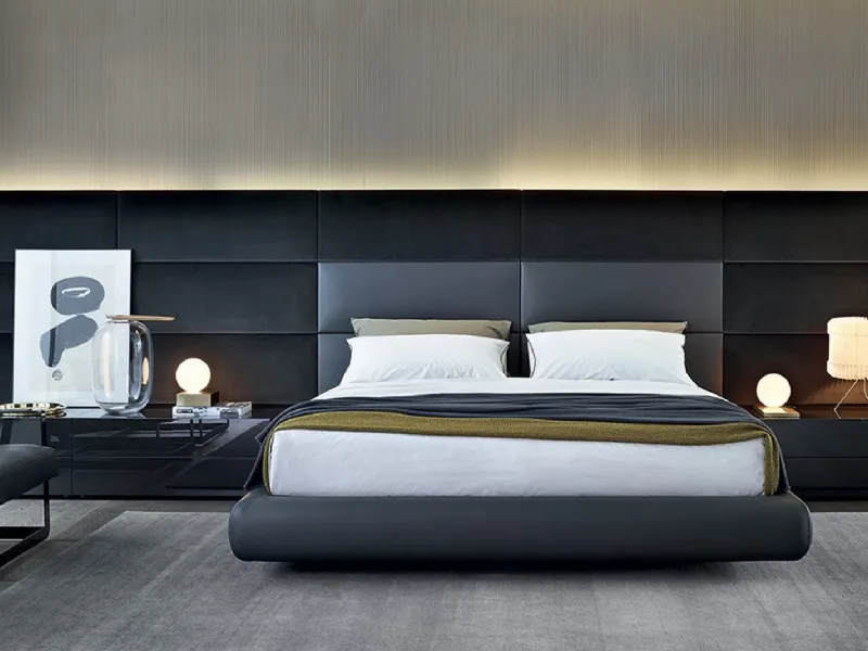 Stanza da notte moderna con letto Dream di Poliform