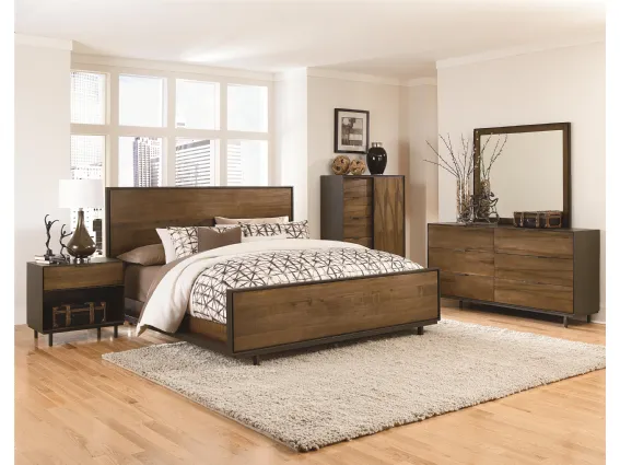 camera da letto rustica in legno 