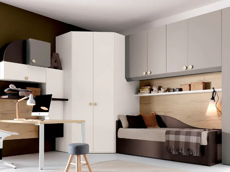 Cameretta a ponte con angolo studio di Doimo Cityline