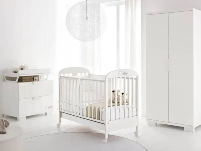 lettino bianco con sbarre bambino cityline teddy