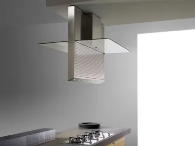 Cappa di design in vetro e acciaio Linea Valcucine