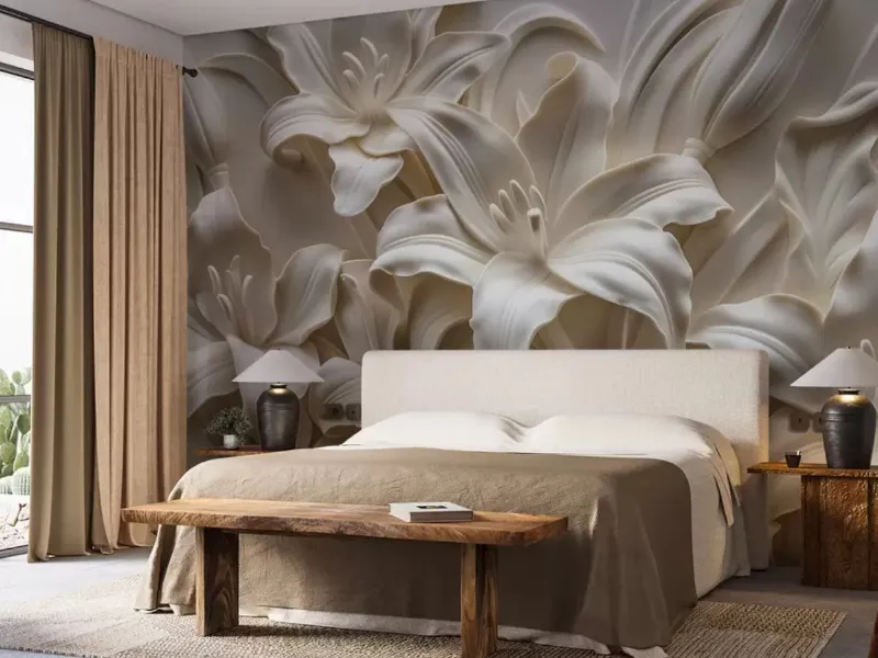Carta da parati Fiori 3D di Uwalls