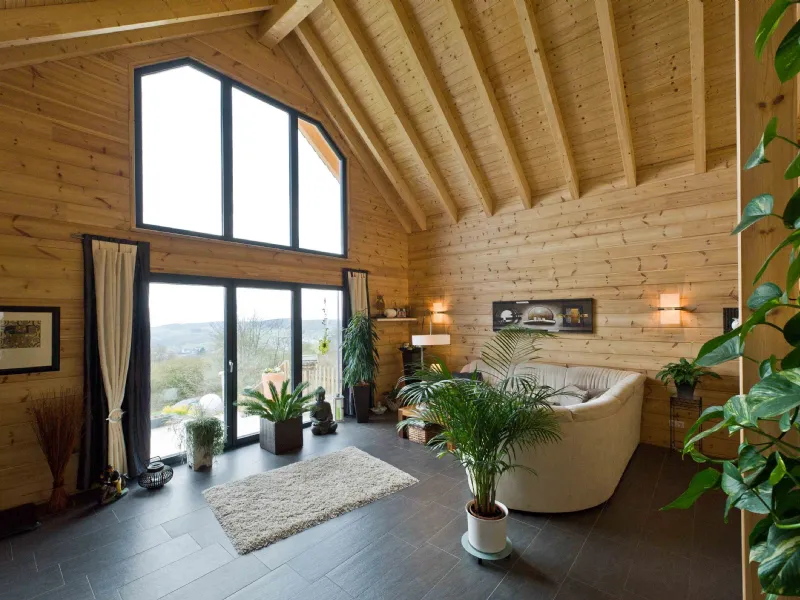 Interno casa interamente in legno