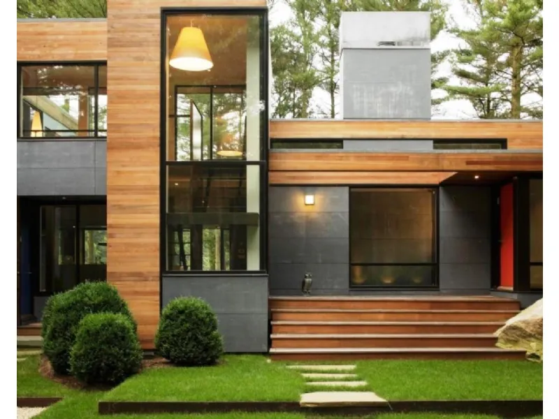 casa in legno moderna
