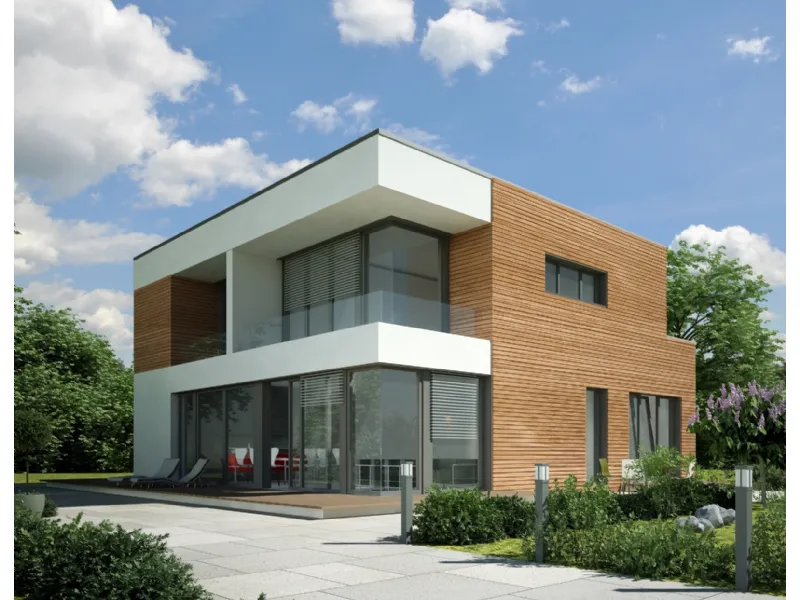 Soluzione bifamiliare Loft Costruire Bio