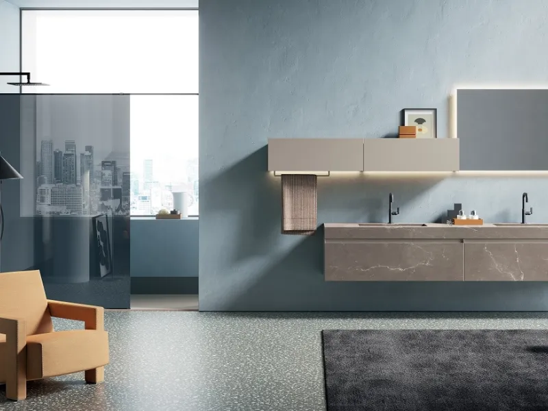 Metallo ispirato all’automotive e reinterpretato per il bagno nella collezione Yoko by Artesi