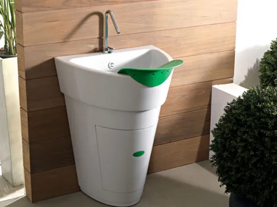 Lavatoio per lavanderia con strofinatoio