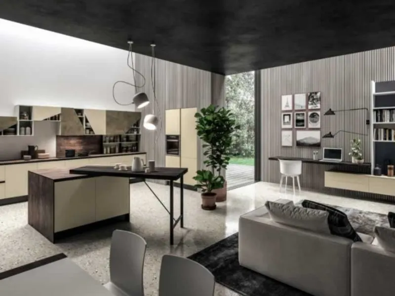Cucina Mia con living coordinato di Aran Cucine