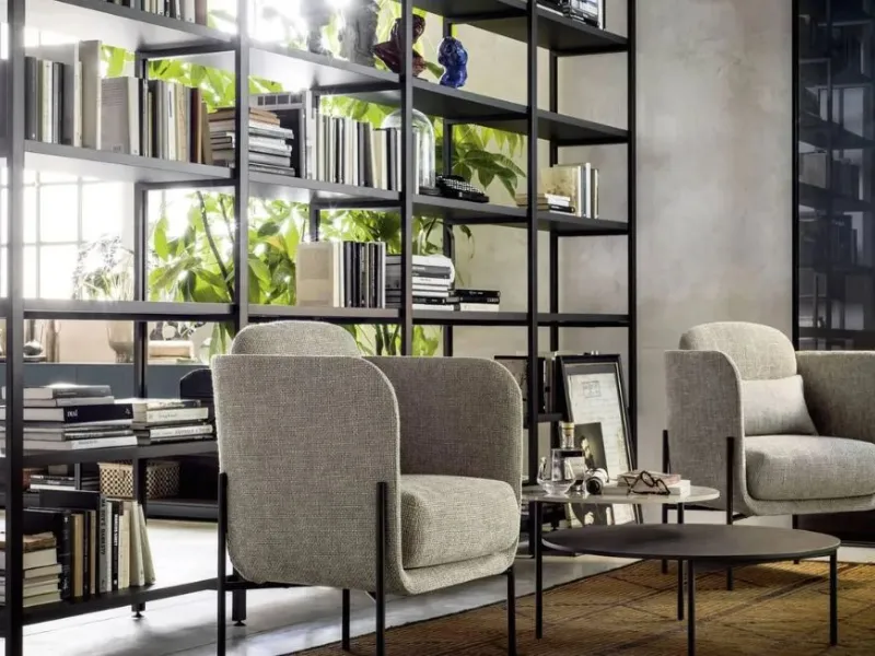 Libreria bifacciale a tutta altezza Pontile di Novamobili