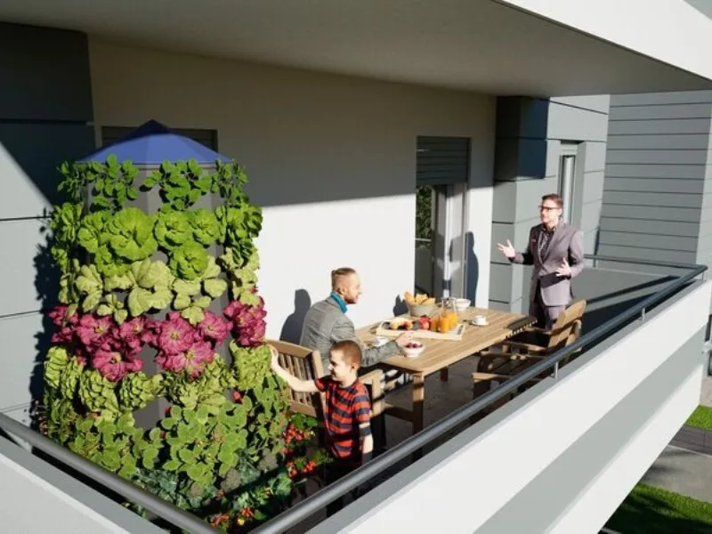 Arredare un balcone lungo e stretto