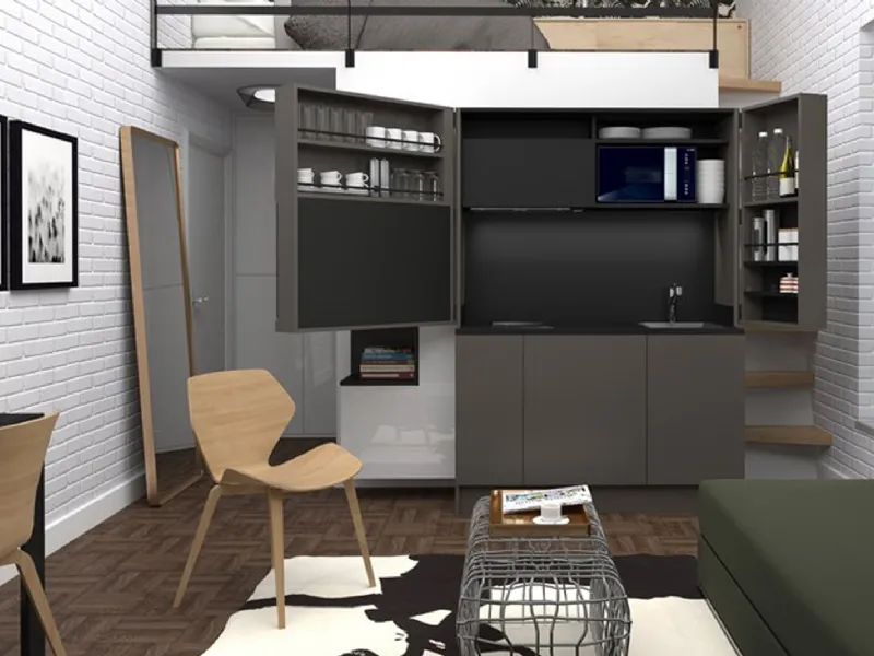 Cucina a scomparsa Pia Viss M di DizzConcept