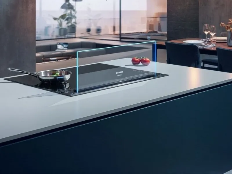 Cappa telescopica da piano glassdraftAir by Siemens