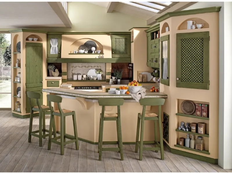 cucina country in muratura