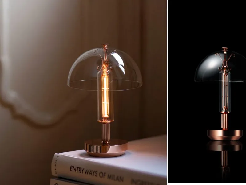 Barcarolle 60 di Ambientec - Lampada da tavolo a LED con ricarica USB 