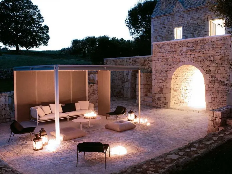 Cabanne Modulo Quadro di Paola Lenti - Gazebo in alluminio e legno