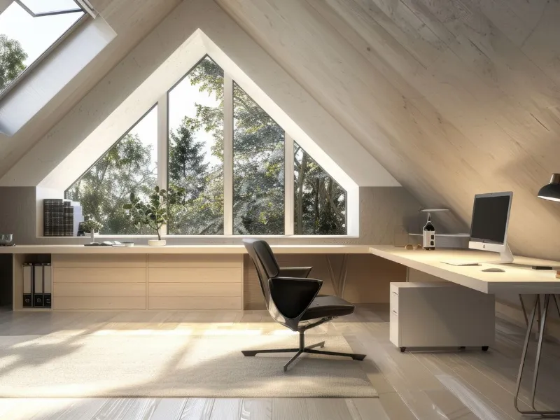 Home office in mansarda